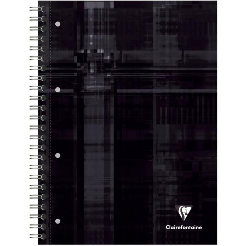 Bind'O Block cahier reliure intégrale A4+ 160 pages détachables perforées 4 trous ligné + marge et cadre en-tête 4 couleurs de bandes - Assortis