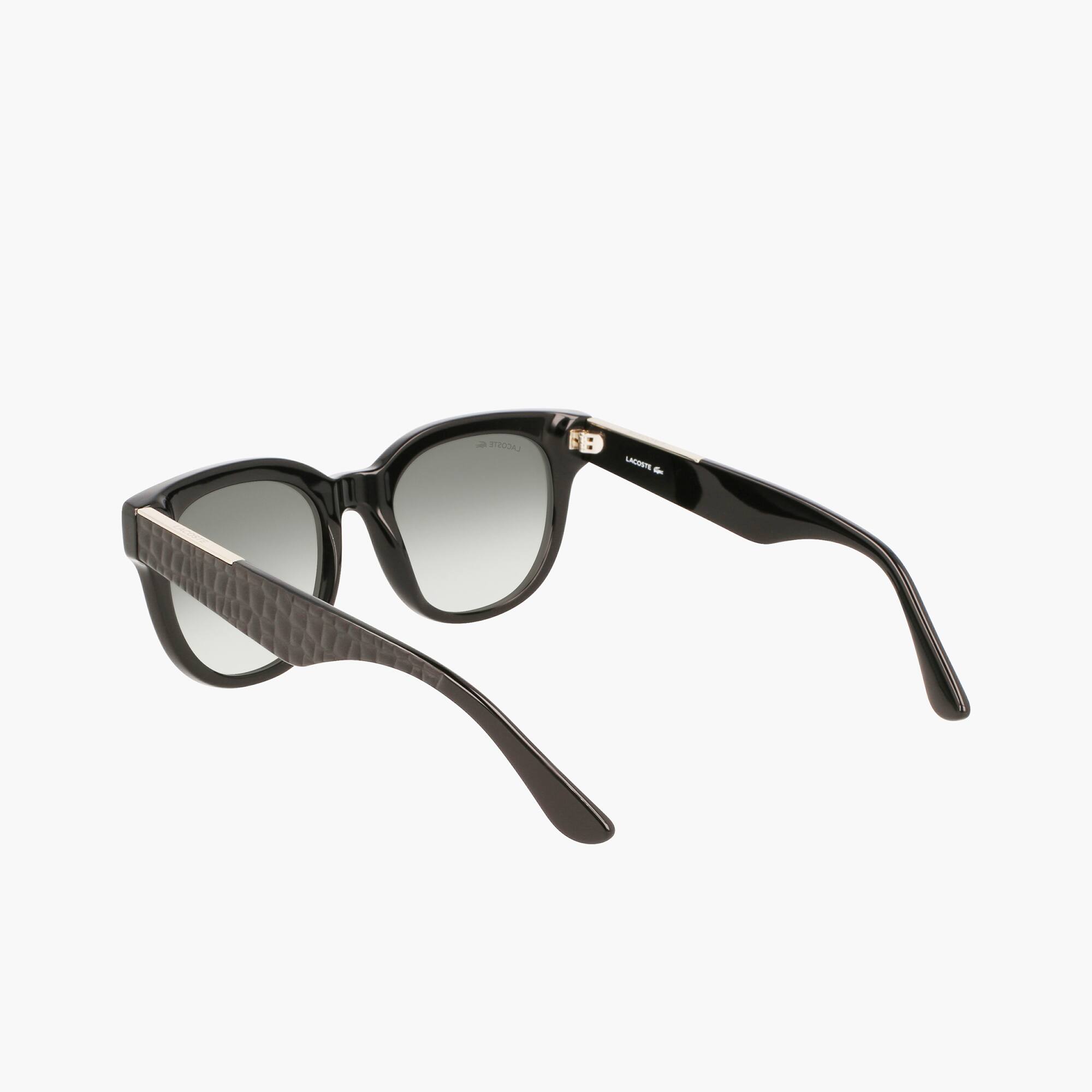 Lunettes de soleil Femme ovales Croco Skin en acétate Lunettes de soleil - Noir - Lacoste - Femme