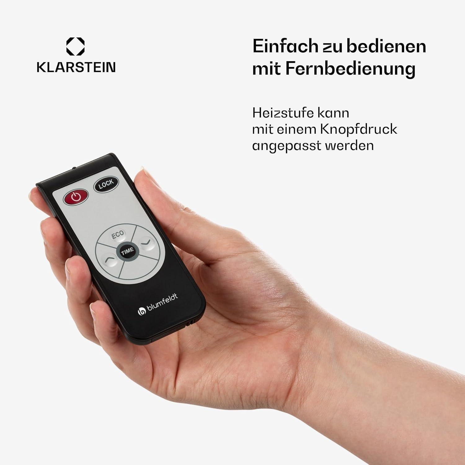 blumfeldt Heizstrahler, Elektrische Heizung für Terrasse, Infrarotstrahler mit Fernbedienung, Timer, LED-Anzeige, IP44 Infrarot Heizstrahler Innenraum, CO2-Freie, Energieeffiziente Heizung, 2400W