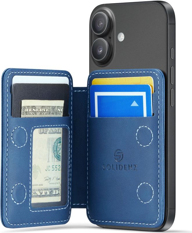 Solidenz - MagSafe Wallet - Blauw - Kaarthouder - Tot 4 Kaarten - RFID-bescherming