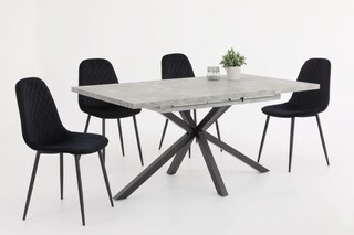 Esszimmerstuhl MIRA 2er Set schwarz