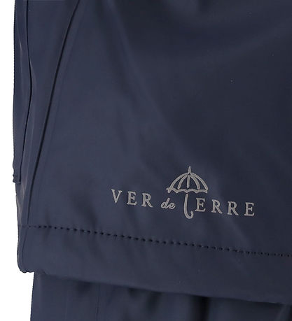 Ver de Terre Regenkleidung m. Thermo - PU - Navy