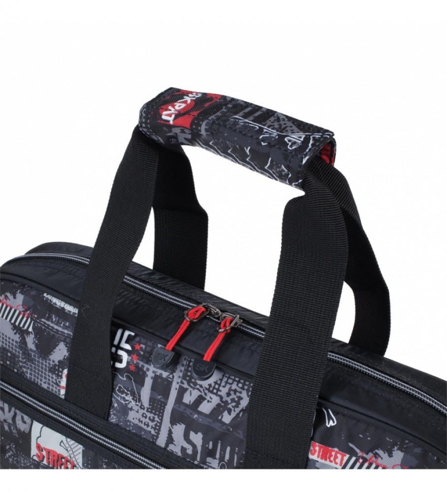 Skpat Bolso Maletn Portadocumentos Chico Urbano Skater Graffiti 131606 Negro -39X29X6Cm-