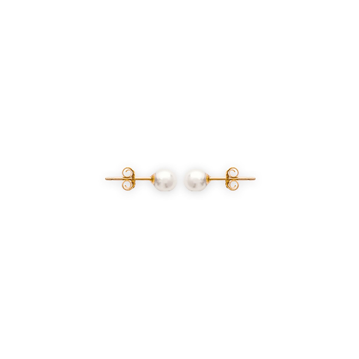 Boucles d'oreilles Brillaxis perles blanches 5mm