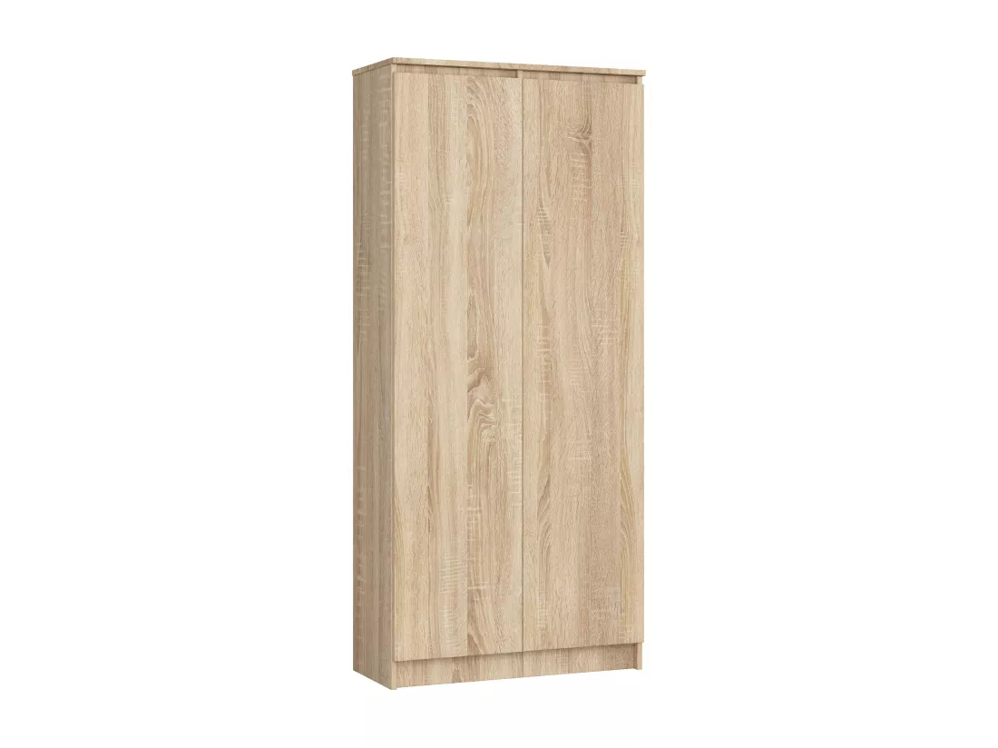 Armoire de rangement AKORD R80 Chêne Sonoma 80 cm 2 portes façade Chêne Sonoma mat 8 étagères 80x35x180 cm