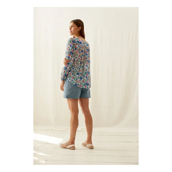 Louise Misha Blouse Marianna Coton Bio - Collection Femme | Bleu