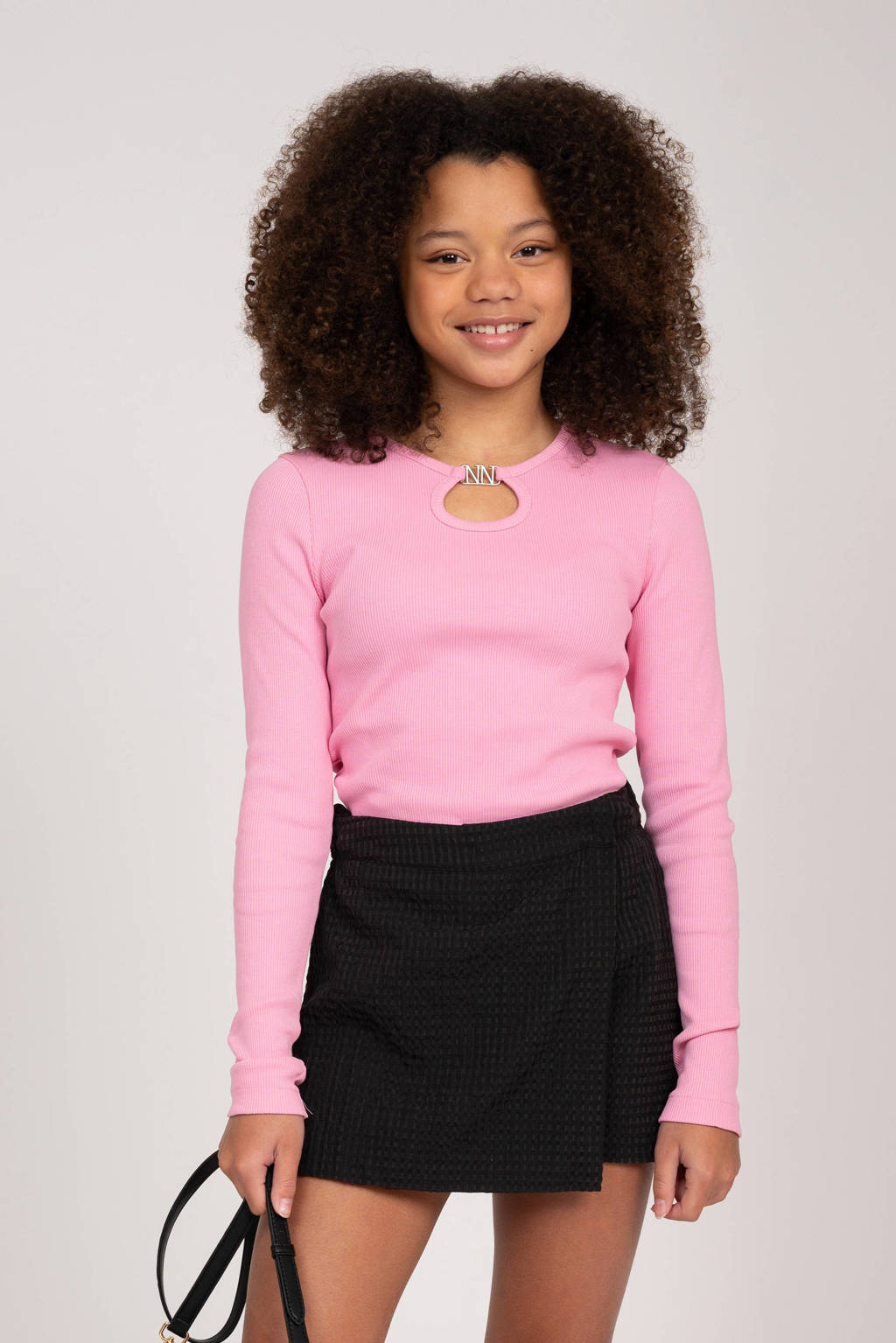 NIK&NIK ribgebreidetop Presley roze
