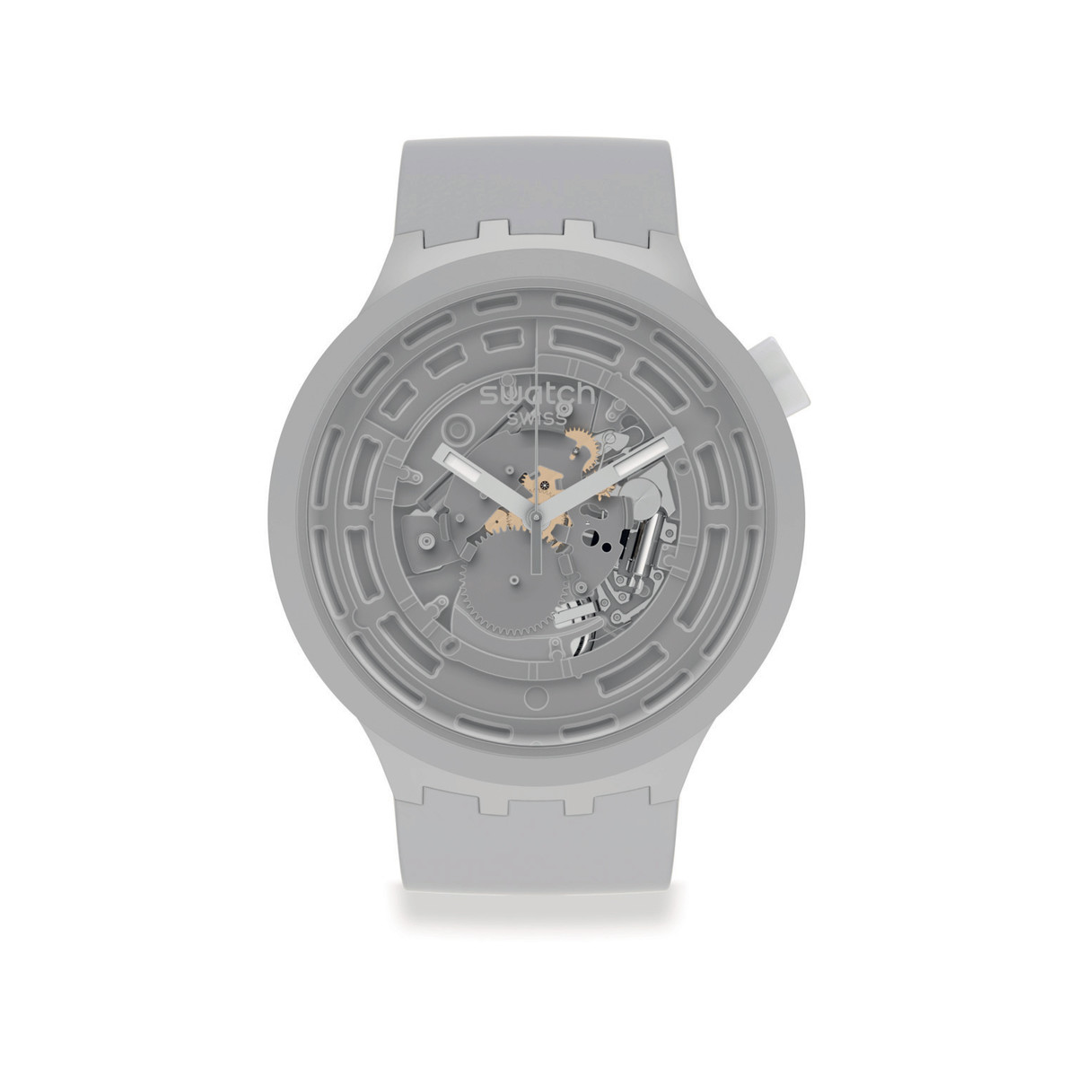Montre Swatch mixte matériau biosourcé gris