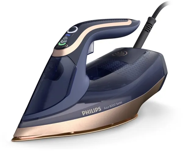 Philips Azur 8000 Series DST8050 - Dampstrygejern med automatisk afbrydelse - såleplade: SteamGlide Elite - 3000 W - mørkeblå