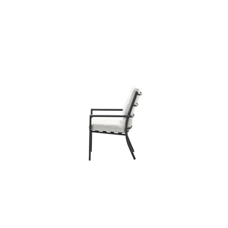 Garden Impressions Sergio dining tuinstoel Carbon black/Dessert