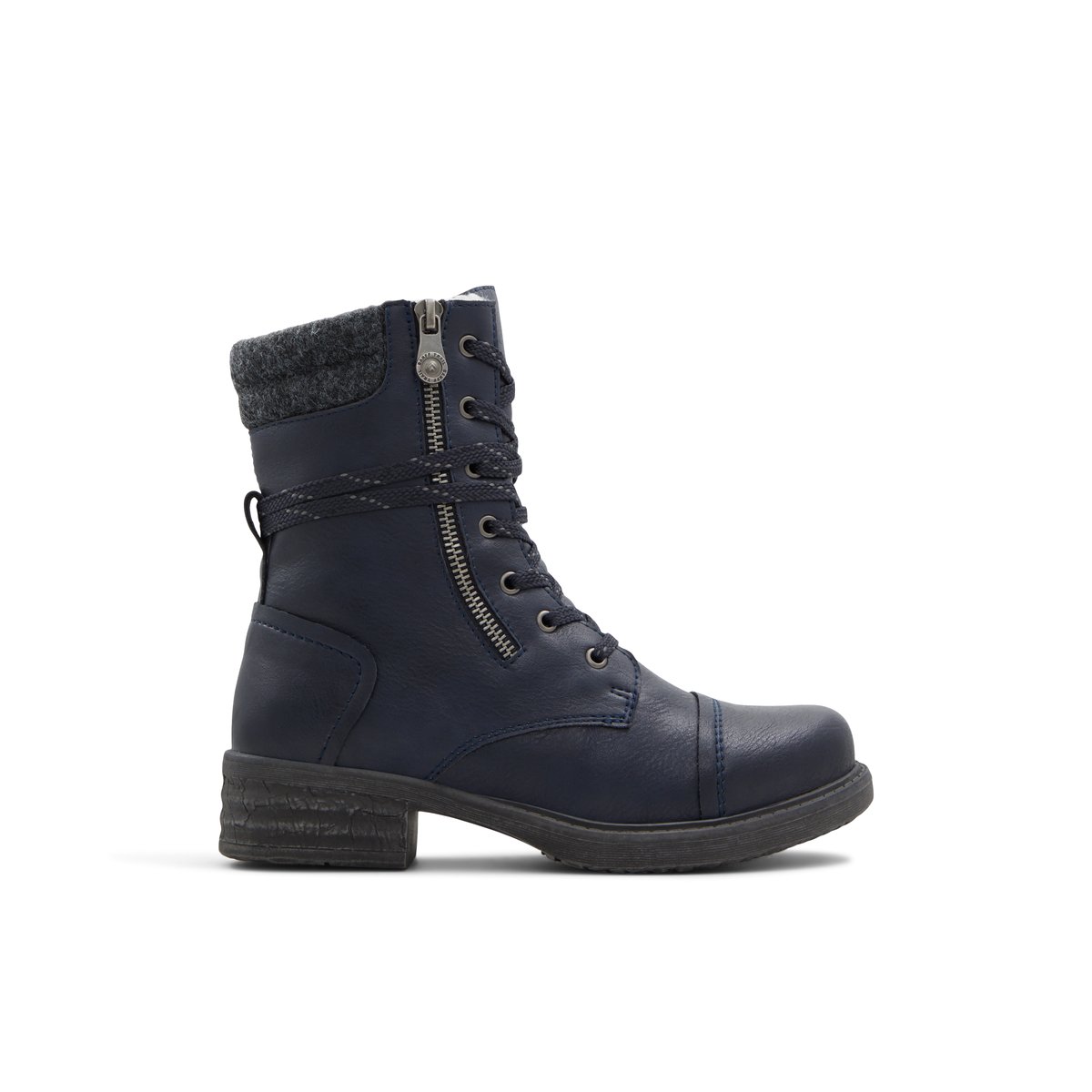 BANFF TRAIL-Cadardosa-Bottes mi-mollet - Talon plat - Marine