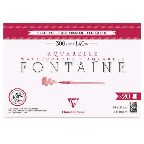 Clairefontaine Aquarellpapier FONTAINE Feinkorn