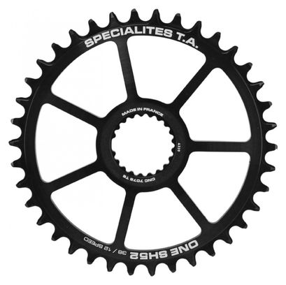 PLATEAU VTT DIRECT MOUNT  POUR SHIMANO XTR M9100 - XT M8100 - SLX M7100 TA ONE SH52 38DTS COMP M900 10-11-12V. NOIR