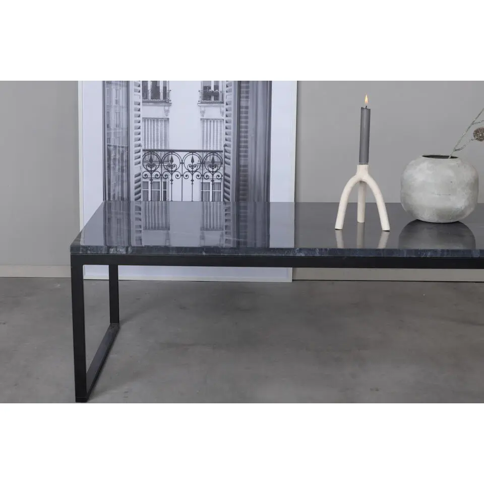 Salontafel Grijs Marmer Zwart - 120x60x36cm - Estelle