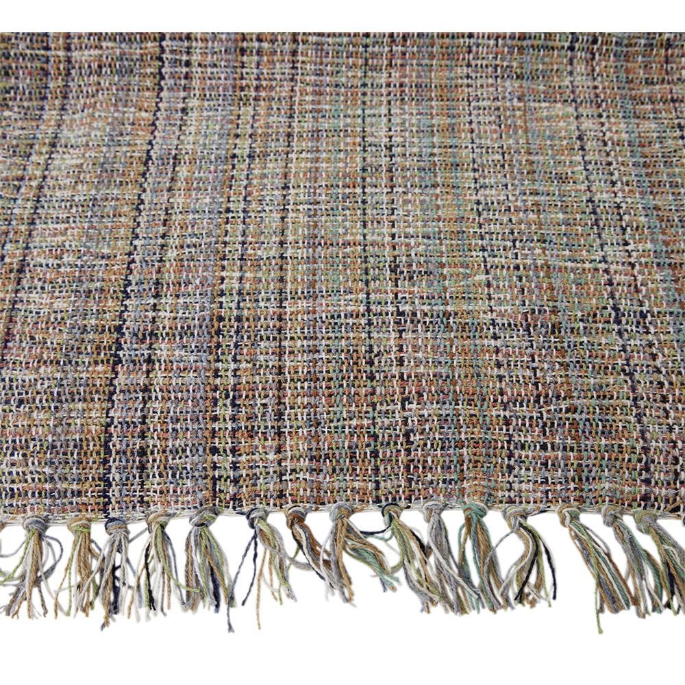 Tapis coton rayure multicolore 50x80cm