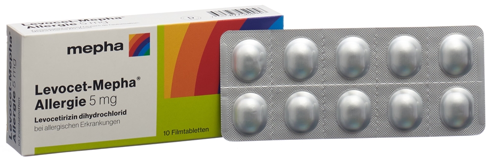 LEVOCET Mepha Allergie Filmtabl 5 mg Blist 10 Stk