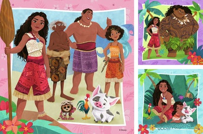 Ravensburger Disney Vaiana 2 Puslespill 3x49 Brikker