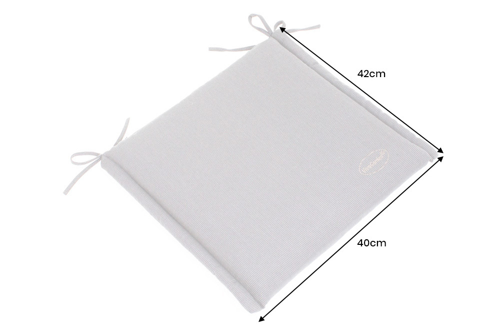 Outdoor Kissen ROG 40x42cm anthrazit Sitzkissen Polster-Auflage für Gartenstuhl