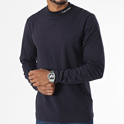 Tee Shirt Manches Longues Logo 2757 Bleu Marine