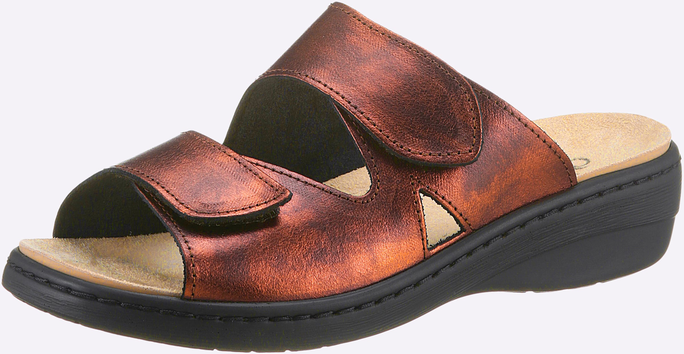 airsoft comfort+ Pantolette in bronzefarben