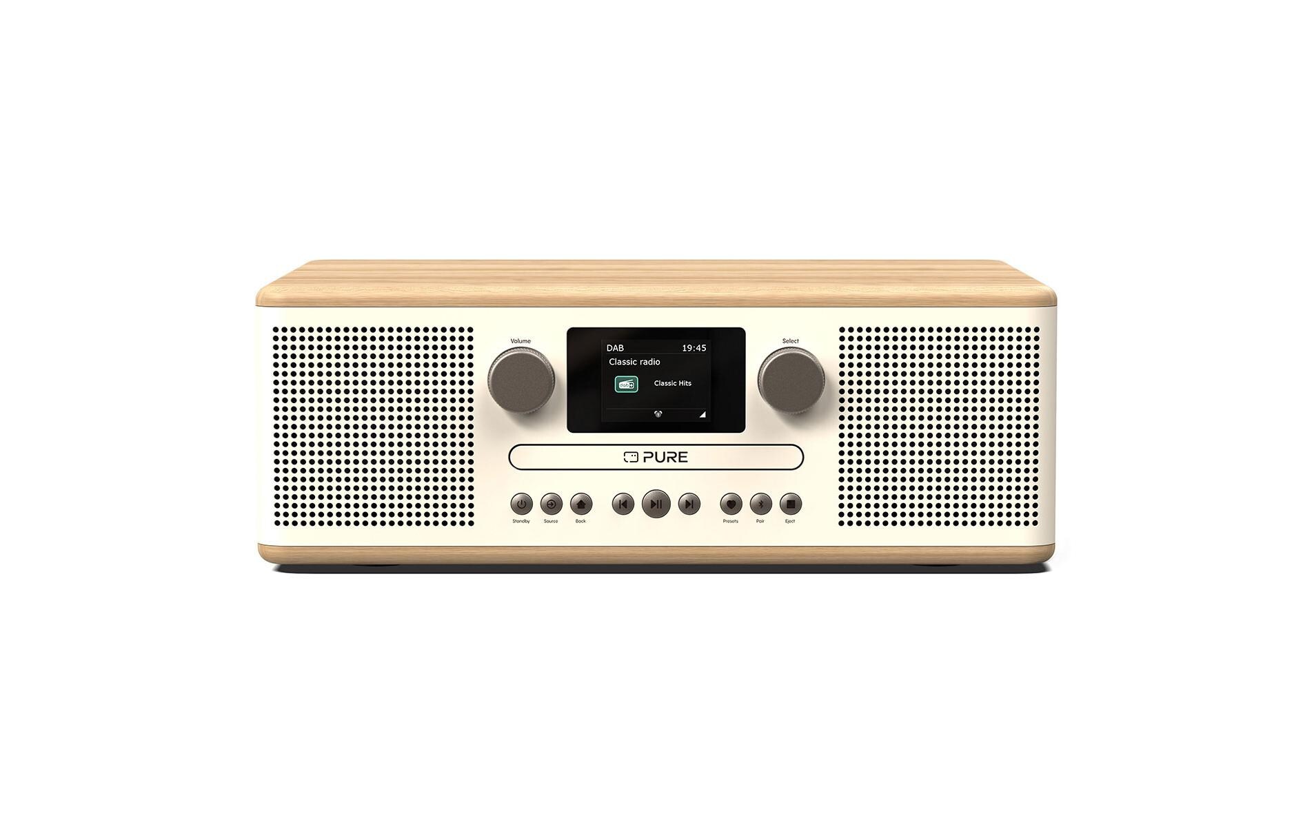 DAB+ Radio Classic C-D6 Eiche/Weiss<br>DAB+ Radio mit CD-Player