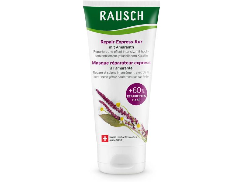 RAUSCH Haarkur Repair-Express-Kur mit Amaranth 100 ml Natürliche Pflegekur repariert strapaziertes Haar