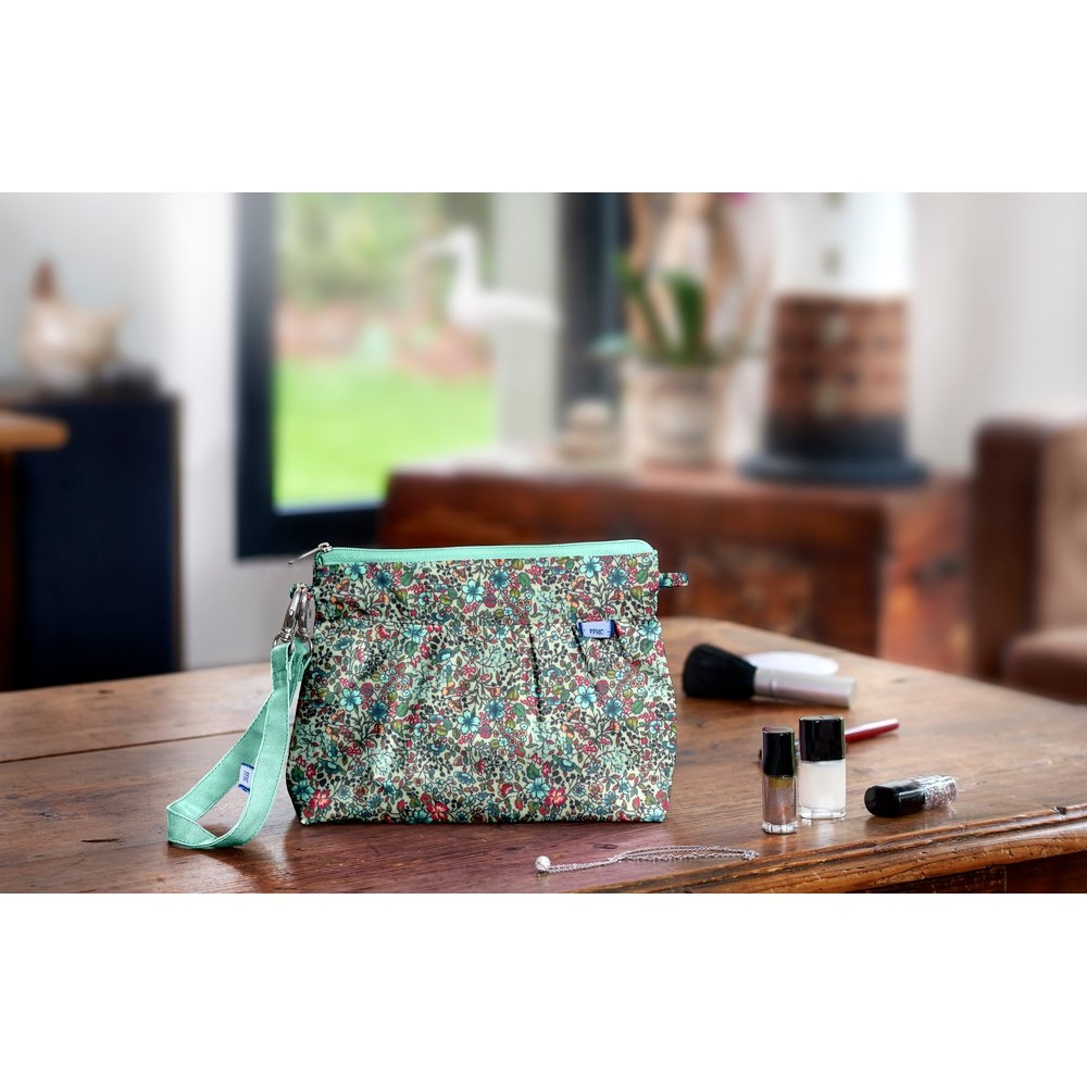 Pochette Plissée Fleur Mentholé