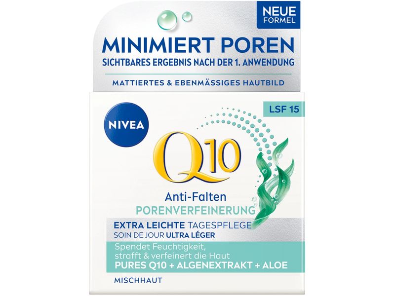 NIVEA Tagescrème Care Q10 LSF 15 50 ml Leichte Anti-Falten Tagespflege