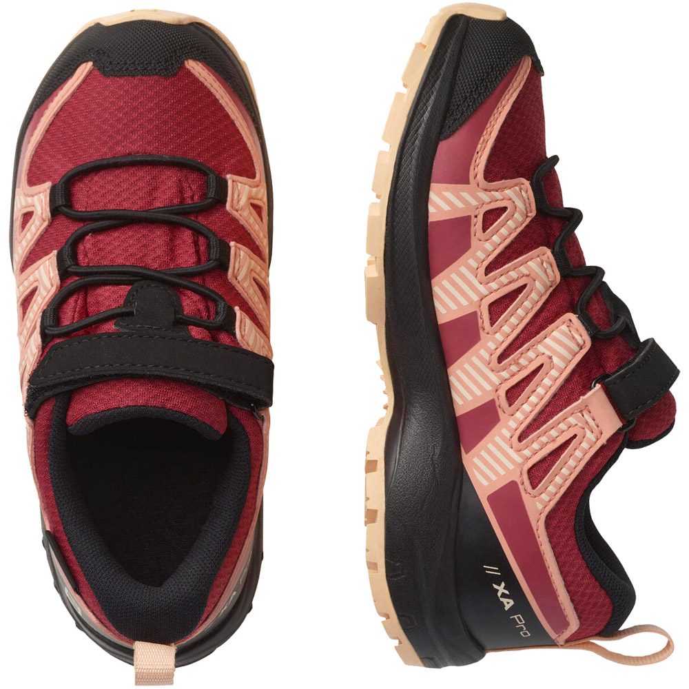 Salomon XA Pro V8 CSWP Wanderschuhe Kinder earth red black almon cream