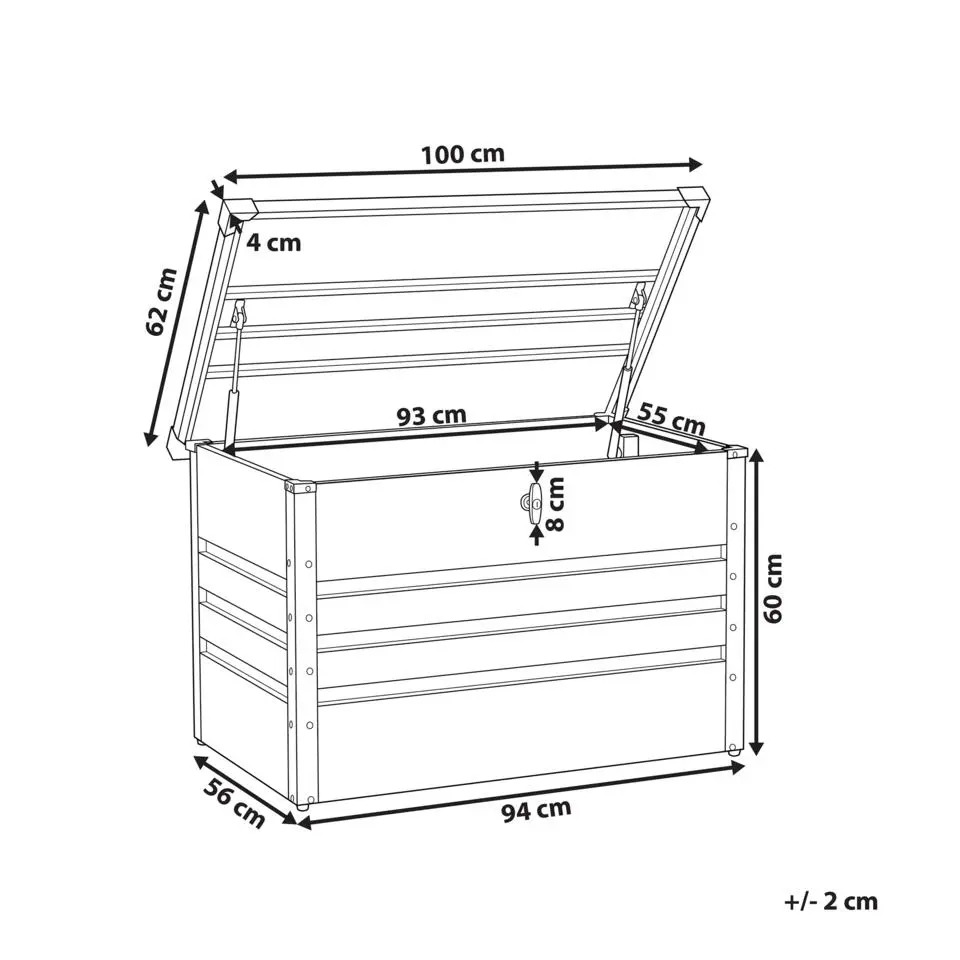 CEBROSA - Kussenbox - Blauw - 300 l - Staal