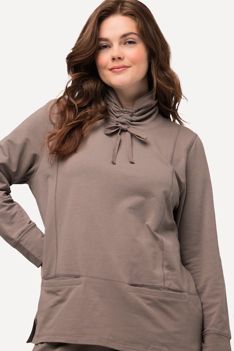 Sweatshirt, Stehkragen, Taschen, Langarm, Biobaumwolle
