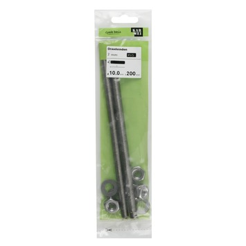 KARWEI draadeinden M10x200 mm (2 stuks)