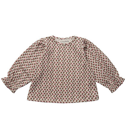 Sofie Schnoor Bluse - Elenorra - Weiß/Braun m. Blumen