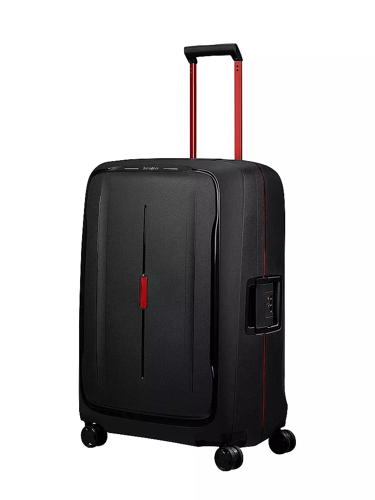 SAMSONITE Trolley ESSENS SPINNER 75cm charcoal/red schwarz