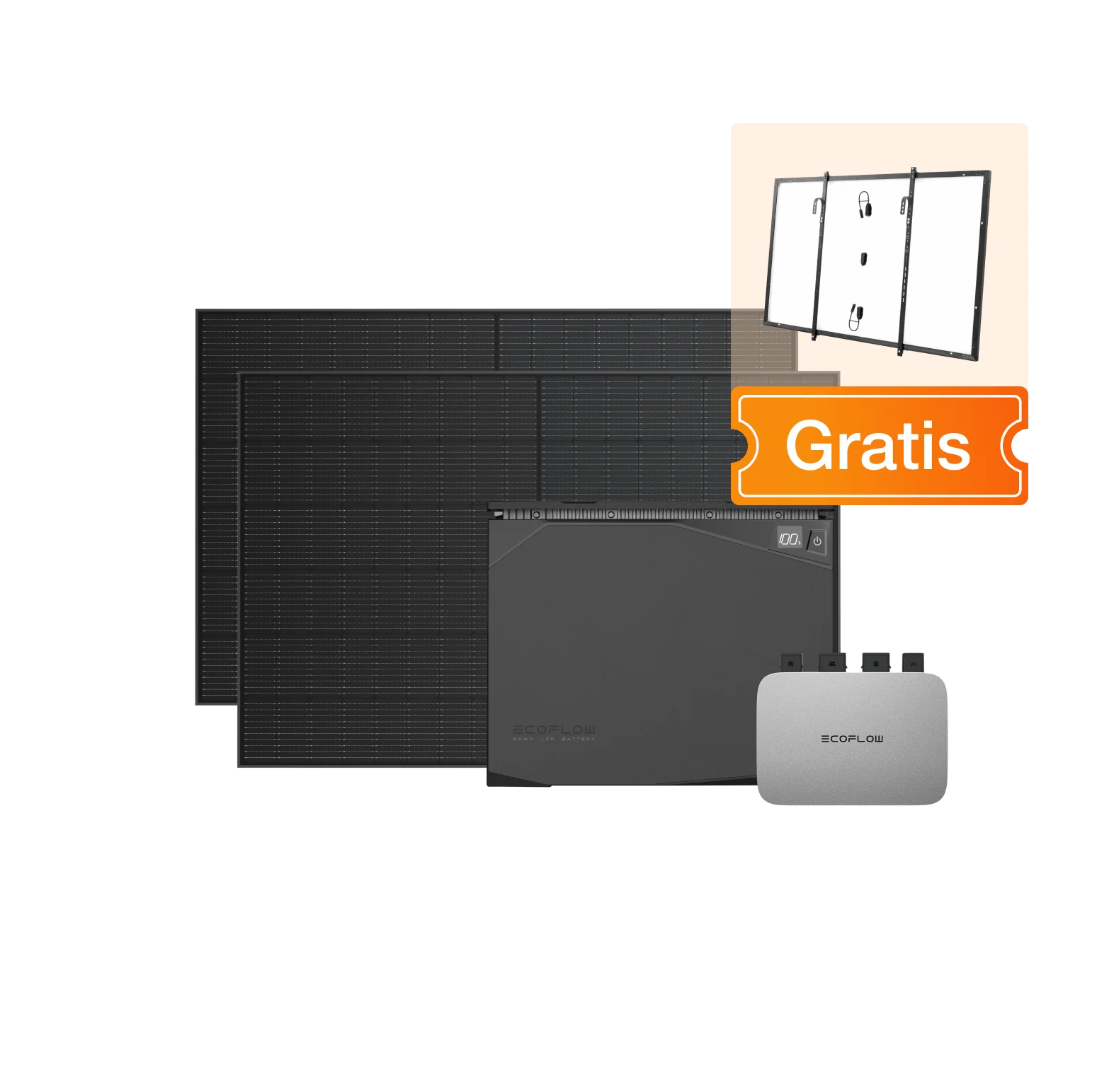 EcoFlow PowerStream Balkonkraftwerk 2 kWh\/5 kWh wasserfeste Batterieserie 800 W