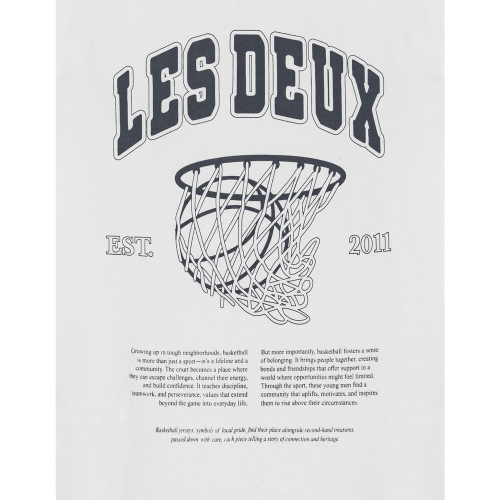 Køb Les Deux Kids White Hoop T-Shirt