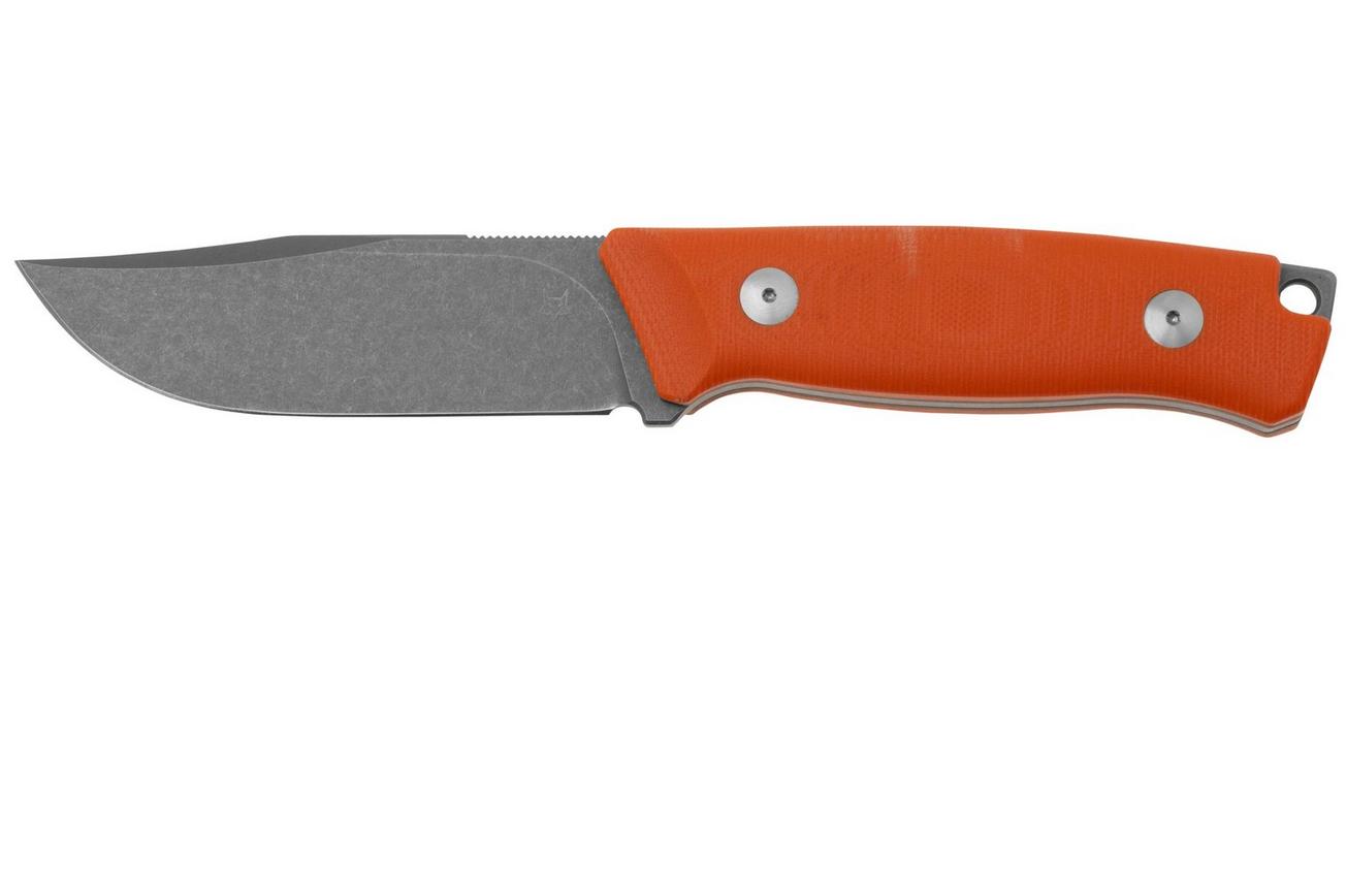 Fox Knives Rifle Receiver FX-662 OR, Orange G10 vaststaand mes, Raven Knives design