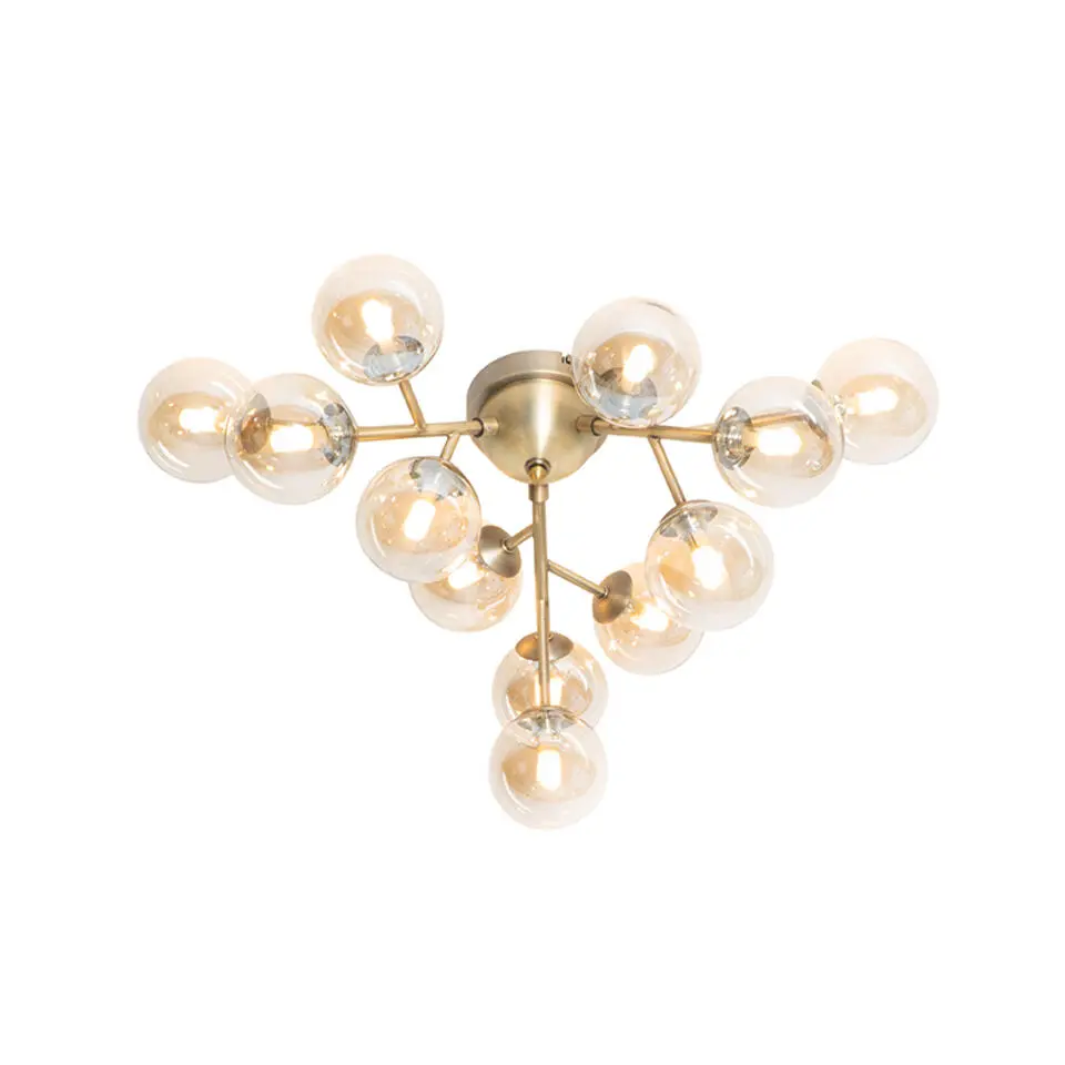 Qazqa plafondlampen bianca bruin g9