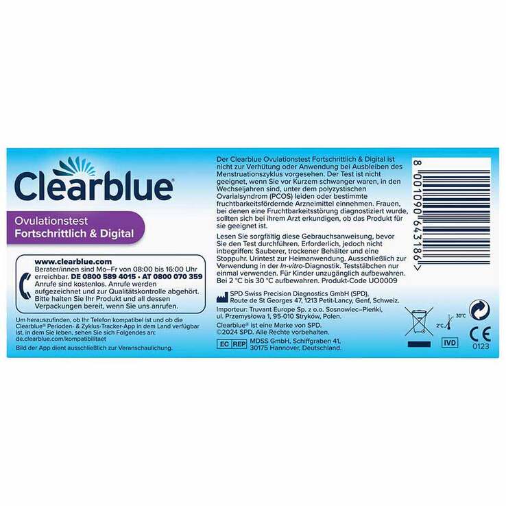 Clearblue Ovulationskit Fortschrittlich & Digital, 20 St