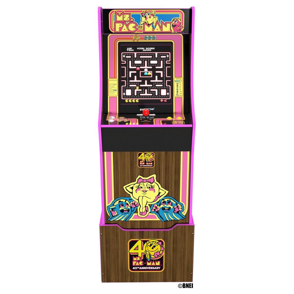 Arcade1Up Ms. Pac-Man 40th Anniversary Edition Spielautomaten mit 10 Spielen