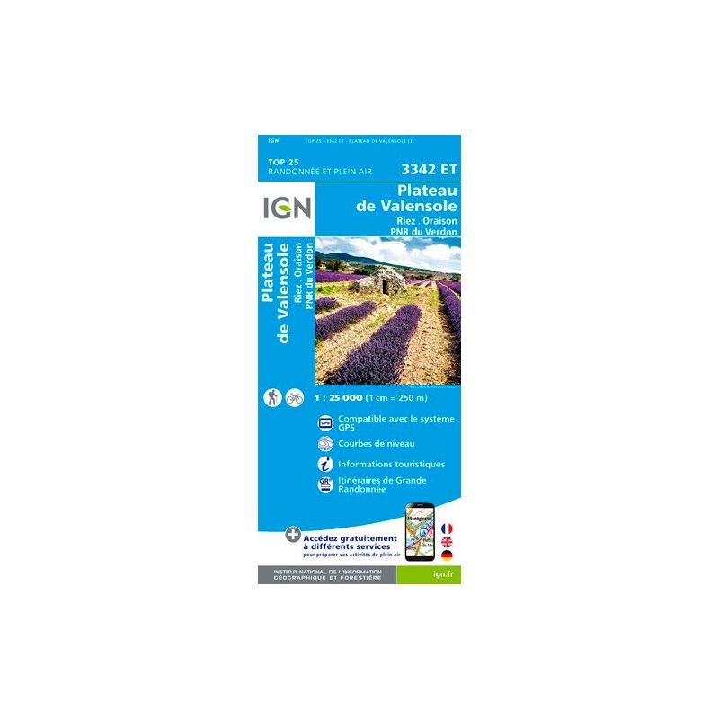Plateau De Valensole / Riez / Oraison / Pnr Du Verdon - Carte topographique