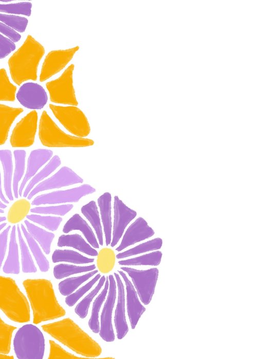 Greetz | Verjaardagskaart | bloemen | retro