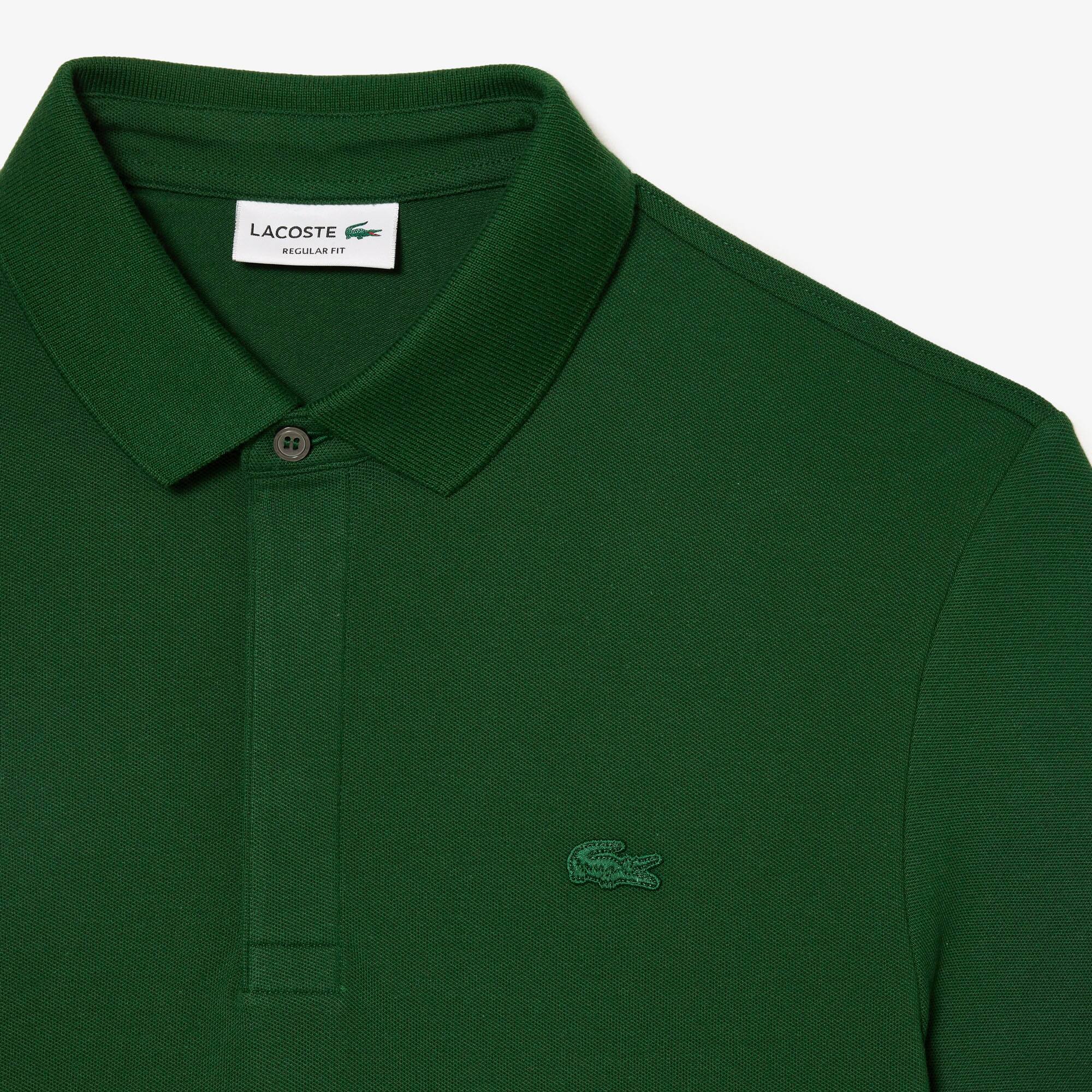 Smart Paris Stretch Cotton Piqué Poloshirt Kurze Ärmel - Grün - Lacoste - Herren