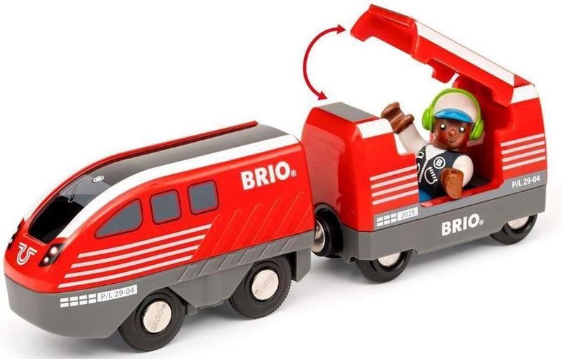 BRIO - Pull Back Train Set - Speelgoed Treinen - Rood