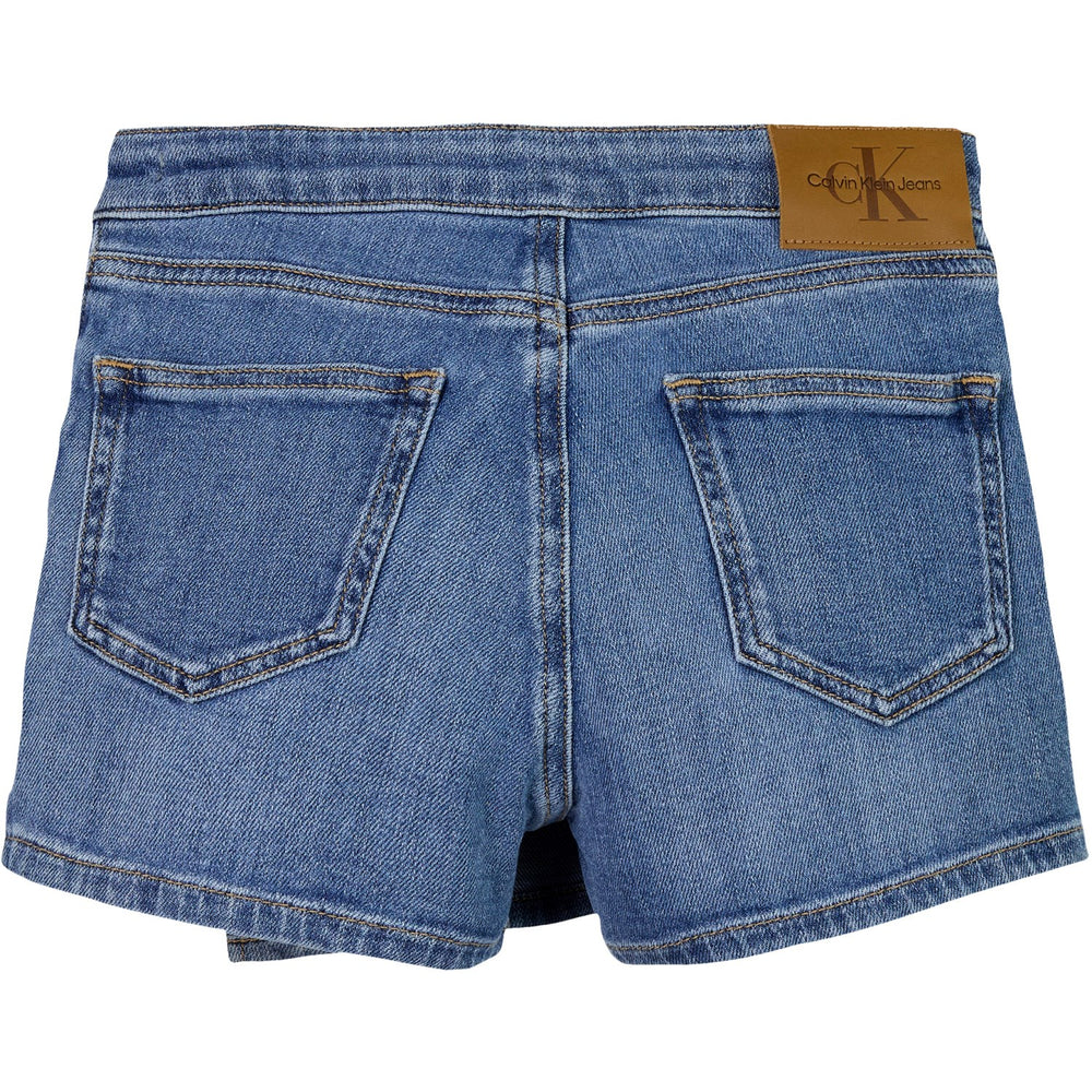 Køb Calvin Klein Soft Blue Comfort Denim Skort Soft Blue Comf Shorts