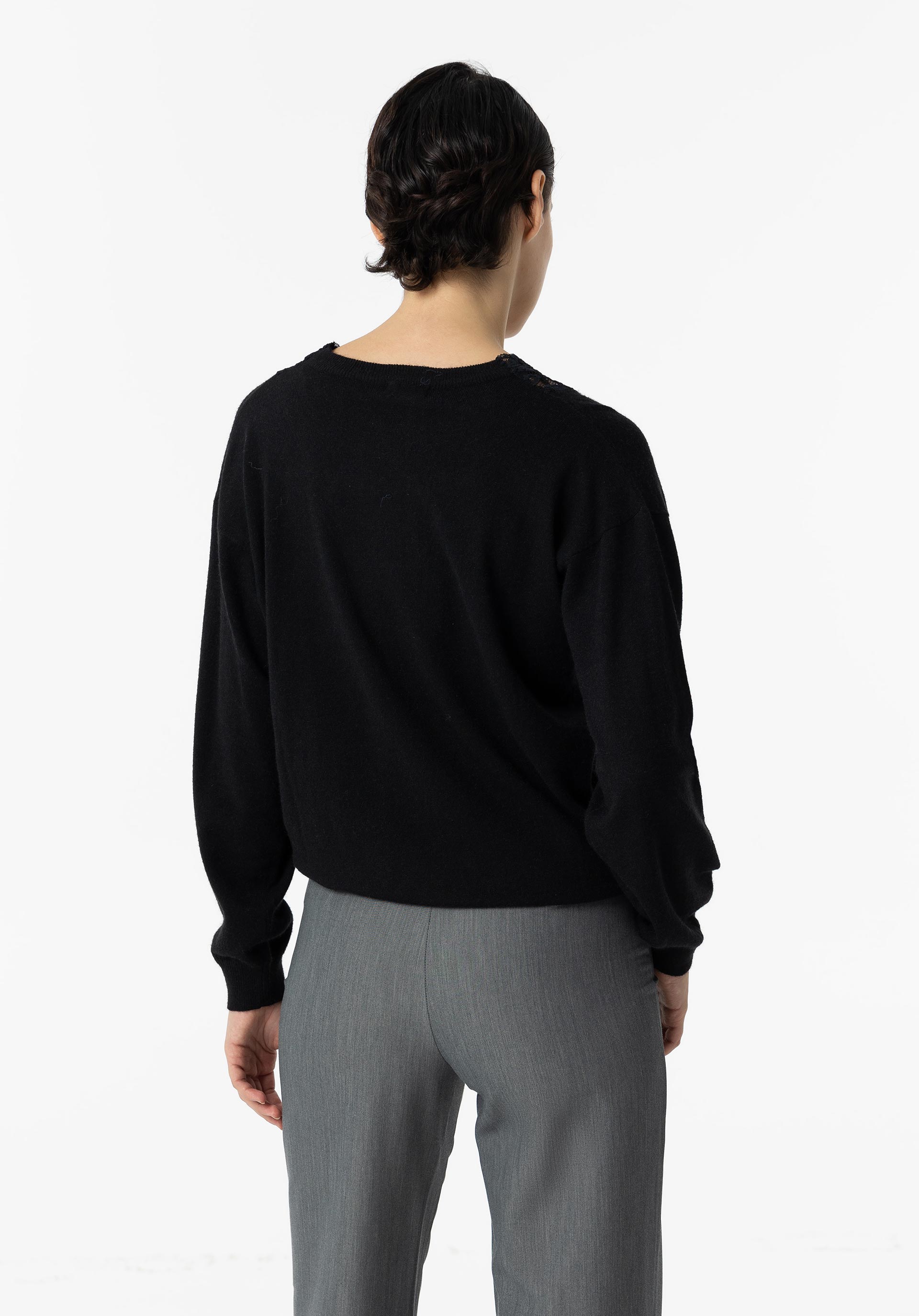 Camisola de Malha com Renda