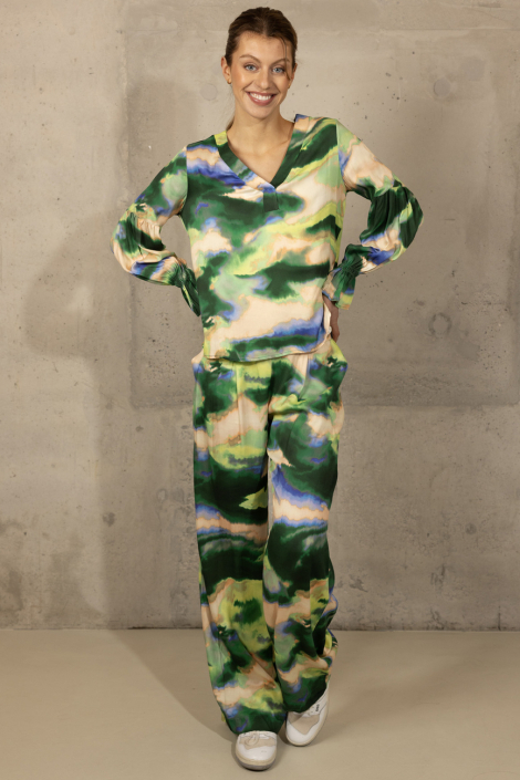 Kimara groene dames blouse