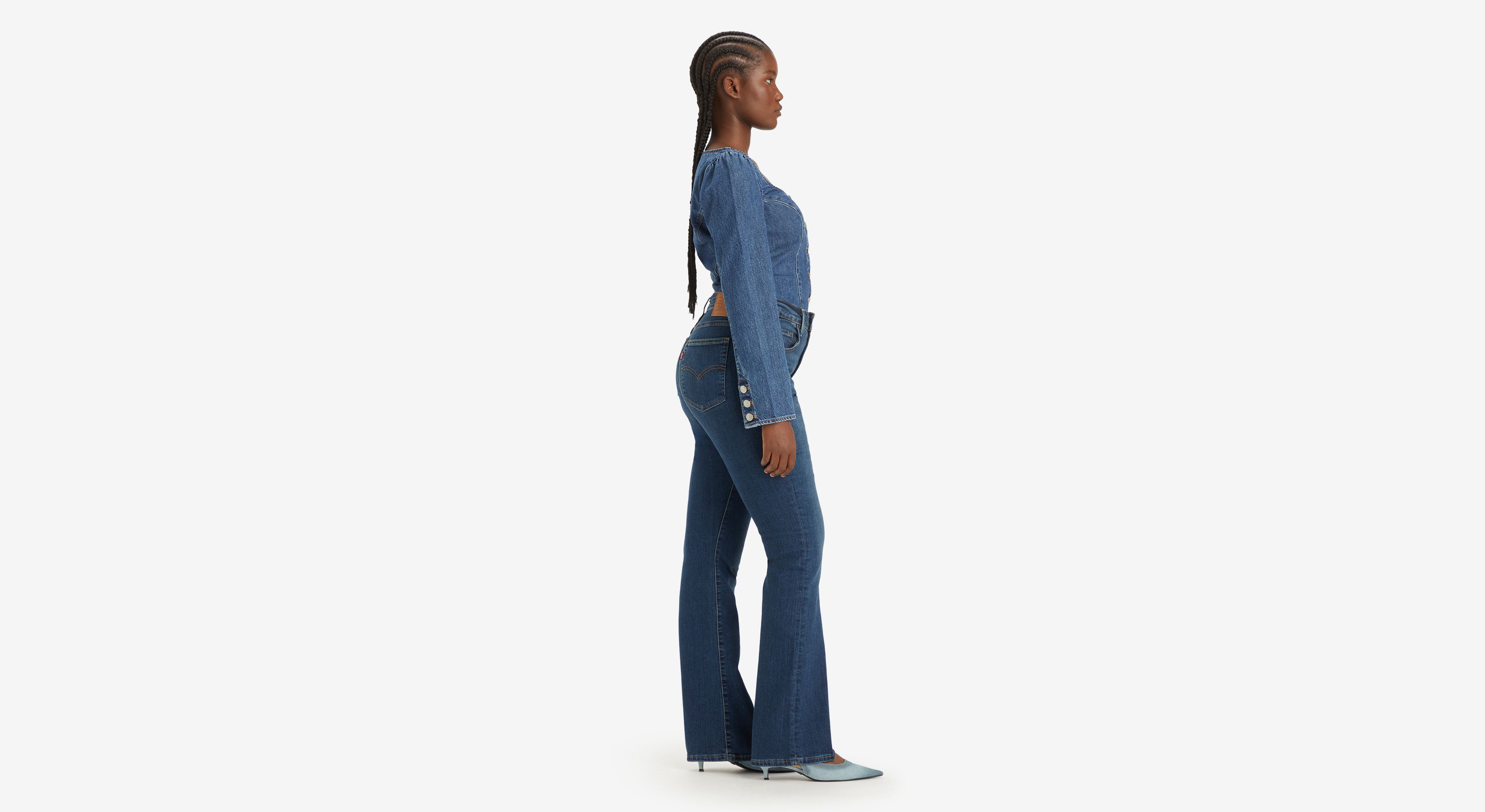 Jean 725™ taille haute bootcut - Dark Indigo Worn In - Bleu