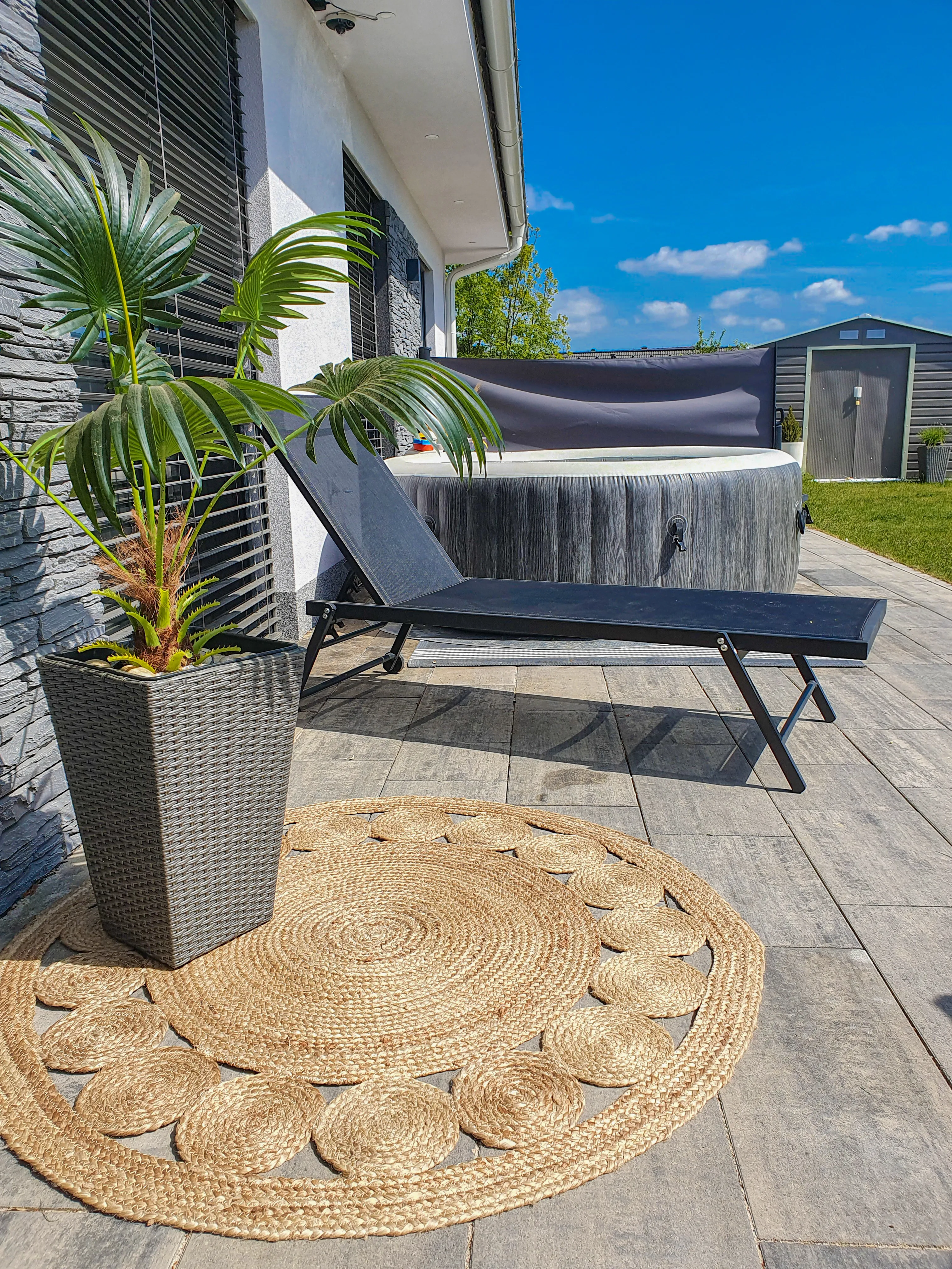 Vloerkleed AHLAT Beige ø 120 cm Jute