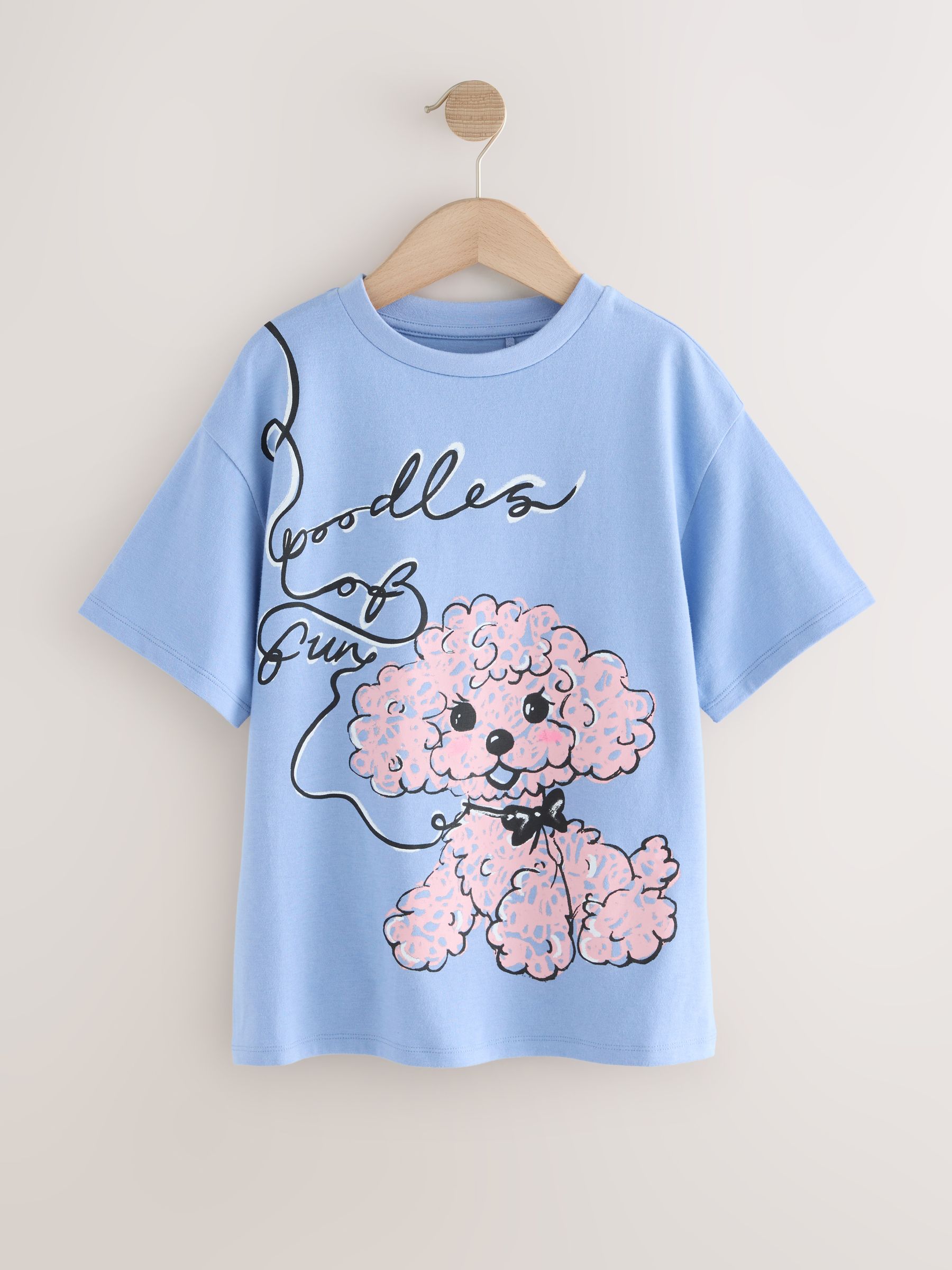 Blue Poodle - Oversized T-shirt met grafische print (3-16jr)
